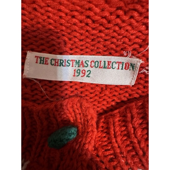 Vintage 1992 Marisa Christina Christmas Sweater L Gingerbread Houses Ugly Xmas - Picture 6 of 9